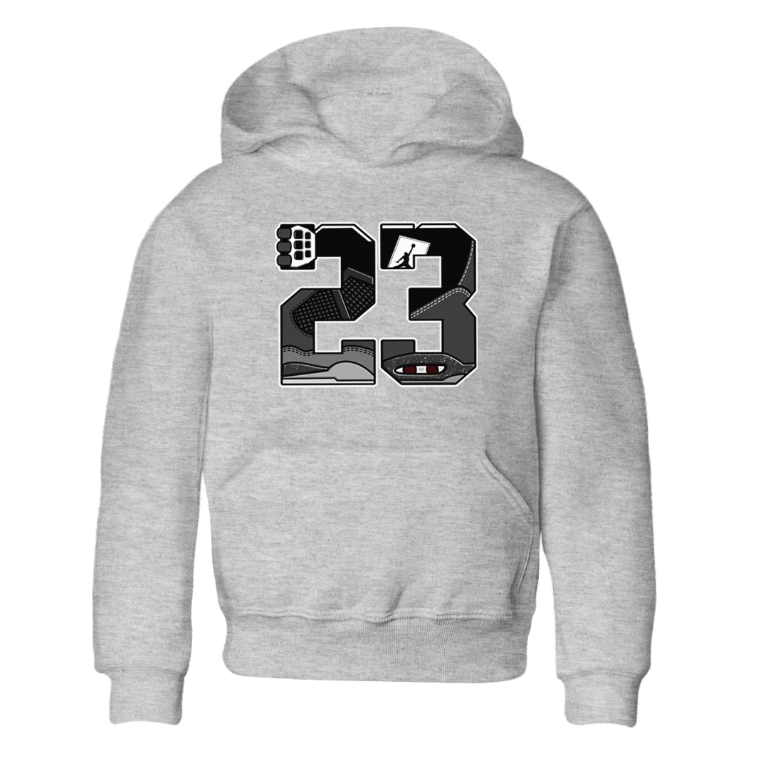 4s Fear shirts to match jordans 23 sneaker match tees Air Jordan 4 Retro Fear match shoes to clothes SNRT Sneaker Tees Youth Baby Heather Grey 2 tee