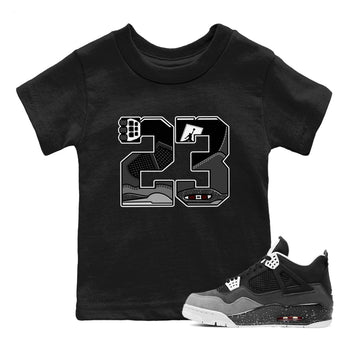 4s Fear shirts to match jordans 23 sneaker match tees Air Jordan 4 Retro Fear match shoes to clothes SNRT Sneaker Tees Youth Baby Black 1 tee