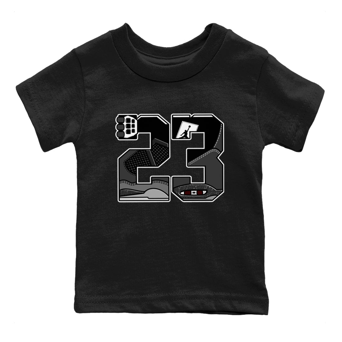 4s Fear shirts to match jordans 23 sneaker match tees Air Jordan 4 Retro Fear match shoes to clothes SNRT Sneaker Tees Youth Baby Black 2 tee