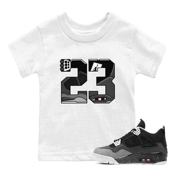 4s Fear shirts to match jordans 23 sneaker match tees Air Jordan 4 Retro Fear match shoes to clothes SNRT Sneaker Tees Youth Baby White 1 tee