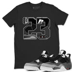 4s Fear shirts to match jordans 23 sneaker match tees Air Jordan 4 Retro Fear match shoes to clothes SNRT Sneaker Tees unisex cotton Black 1 shirts