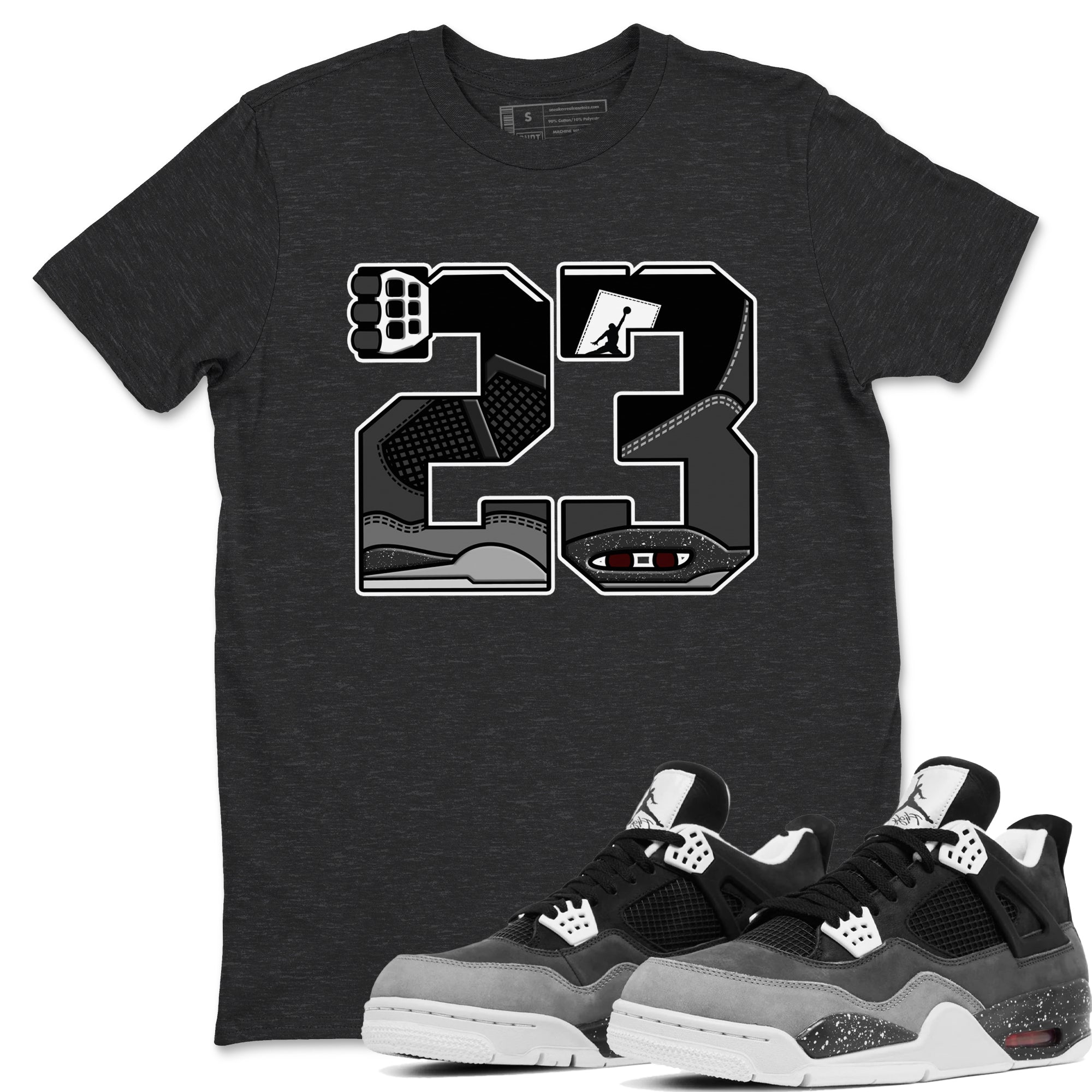 23 SNRT Sneaker Tees Air Jordan 4 Fear SNRT Sneaker T shirts