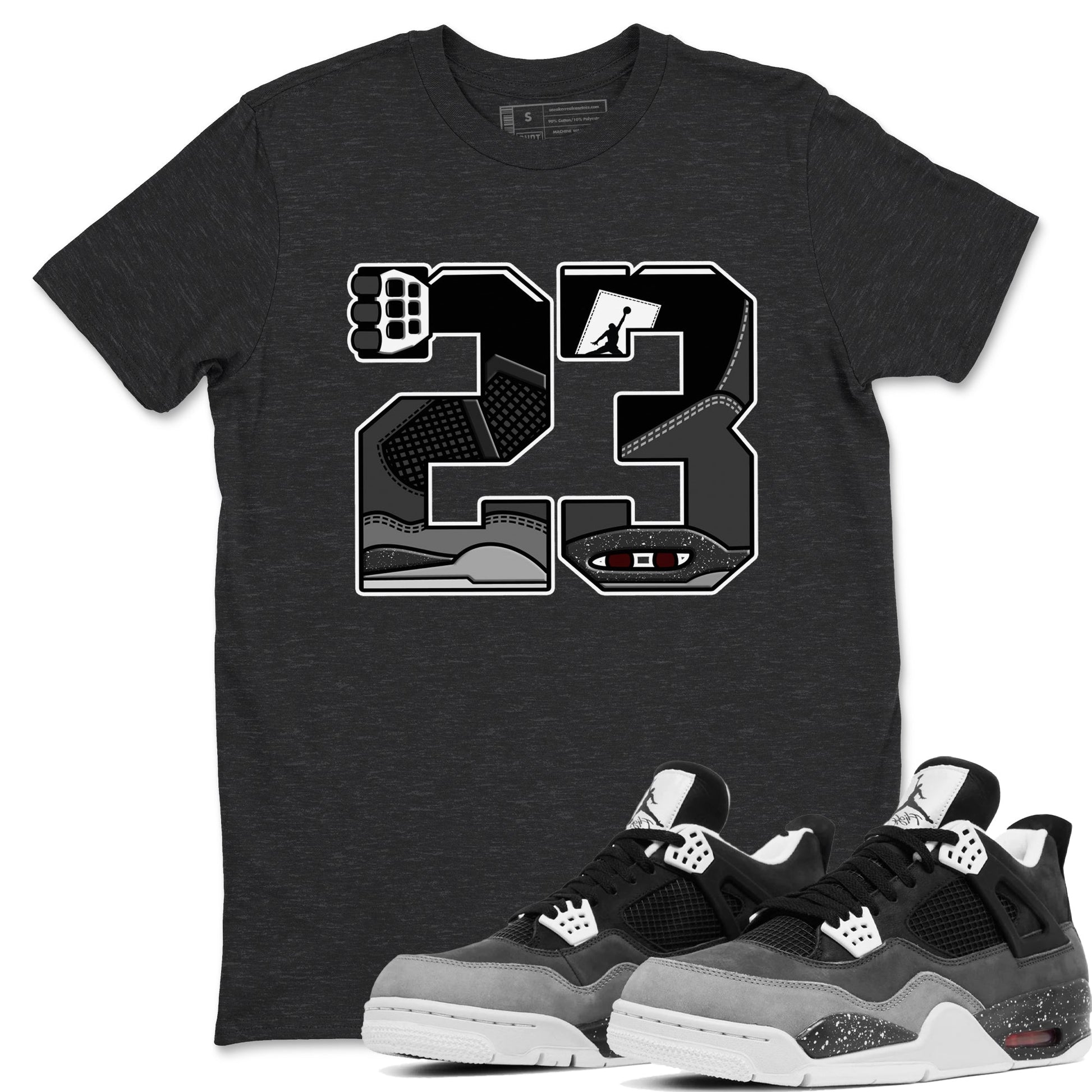 4s Fear shirts to match jordans 23 sneaker match tees Air Jordan 4 Retro Fear match shoes to clothes SNRT Sneaker Tees unisex cotton Charcoal Heather 1 shirts