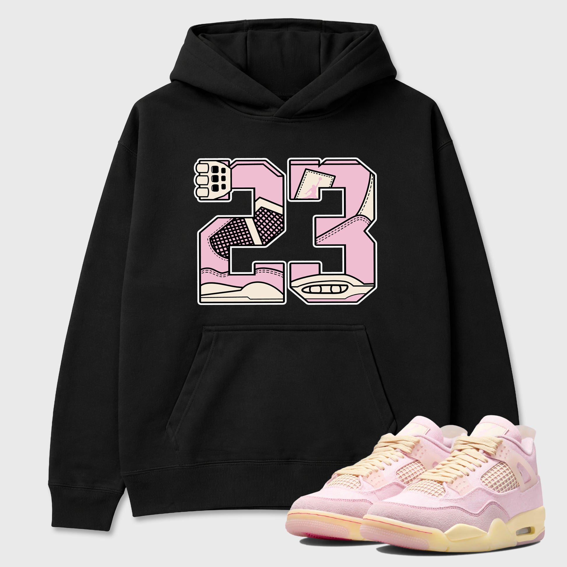 Sneaker match tees – Sneaker Tees To Match Air Jordan 4 Iced Carmine Shoes – 23 Tee Black 1