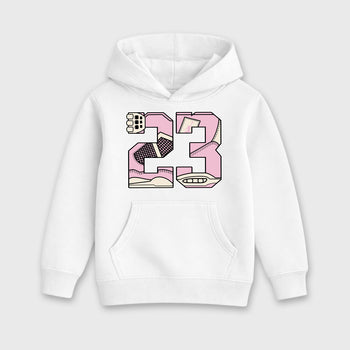 Sneaker match tees – Sneaker Tees To Match Air Jordan 4 Iced Carmine Shoes – 23 Kids T-Shirt White 2