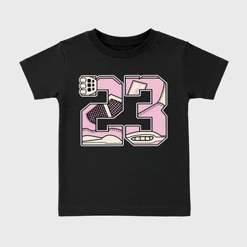 Sneaker match tees – Sneaker Tees To Match Air Jordan 4 Iced Carmine Shoes – 23 Kids T-Shirt Black 2