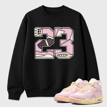 Sneaker match tees – Sneaker Tees To Match Air Jordan 4 Iced Carmine Shoes – 23 Tee Black 1