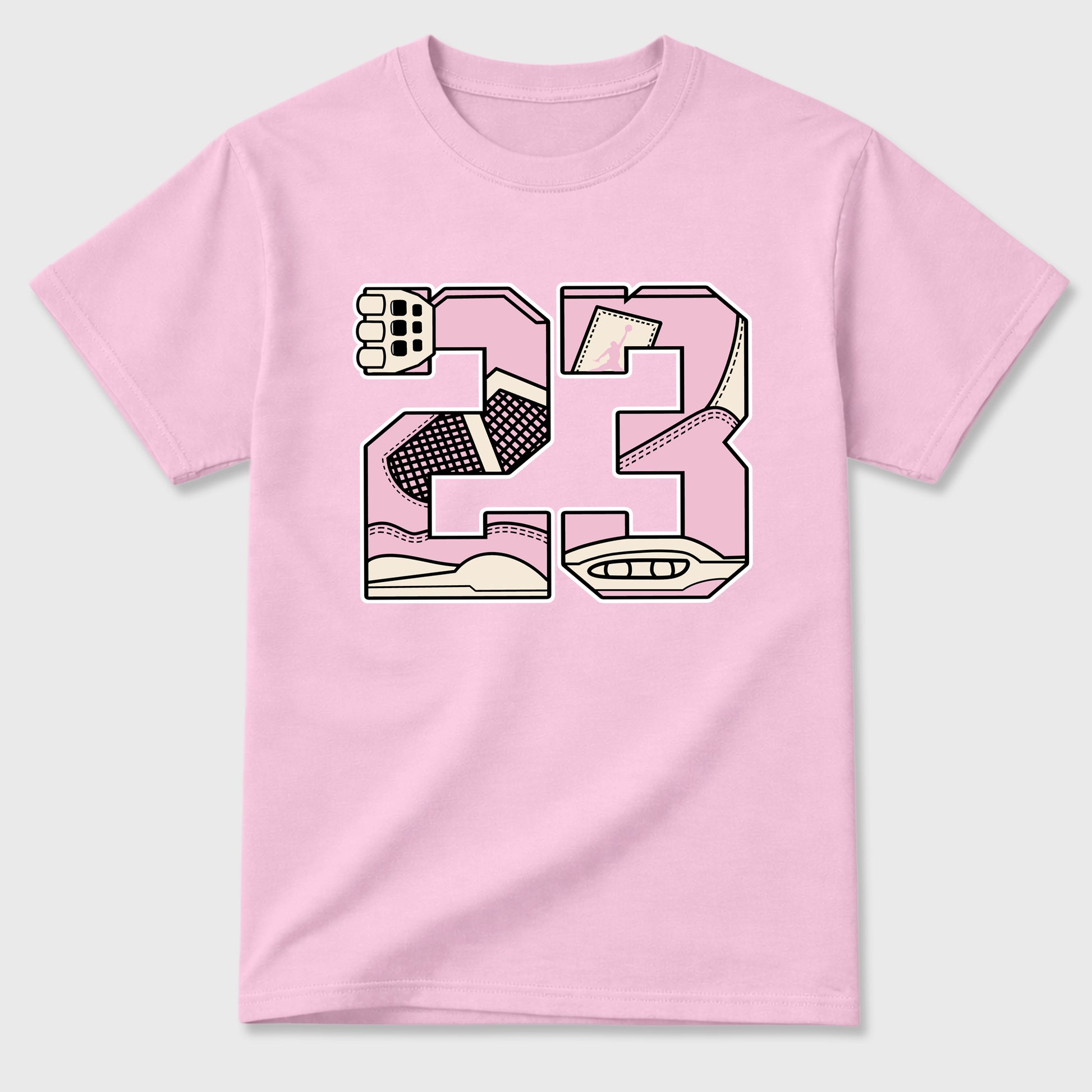 Sneaker match tees – Sneaker Tees To Match Air Jordan 4 Iced Carmine Shoes – 23 Tee Pink 2