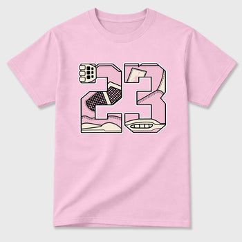 Sneaker match tees – Sneaker Tees To Match Air Jordan 4 Iced Carmine Shoes – 23 Tee Pink 2