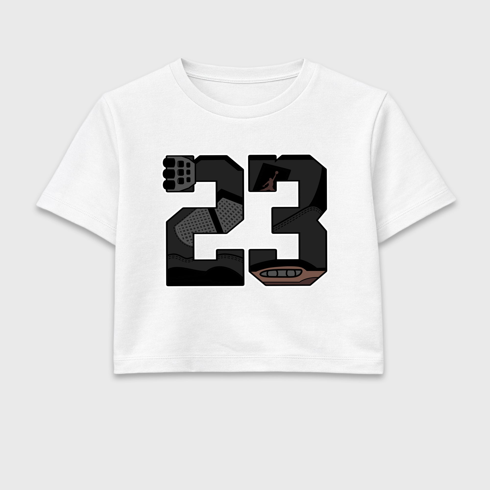 23 women’s crop tee designed to match the Air Jordan 4 London, featuring coordinated White 2 options for a perfect streetwear vibe.