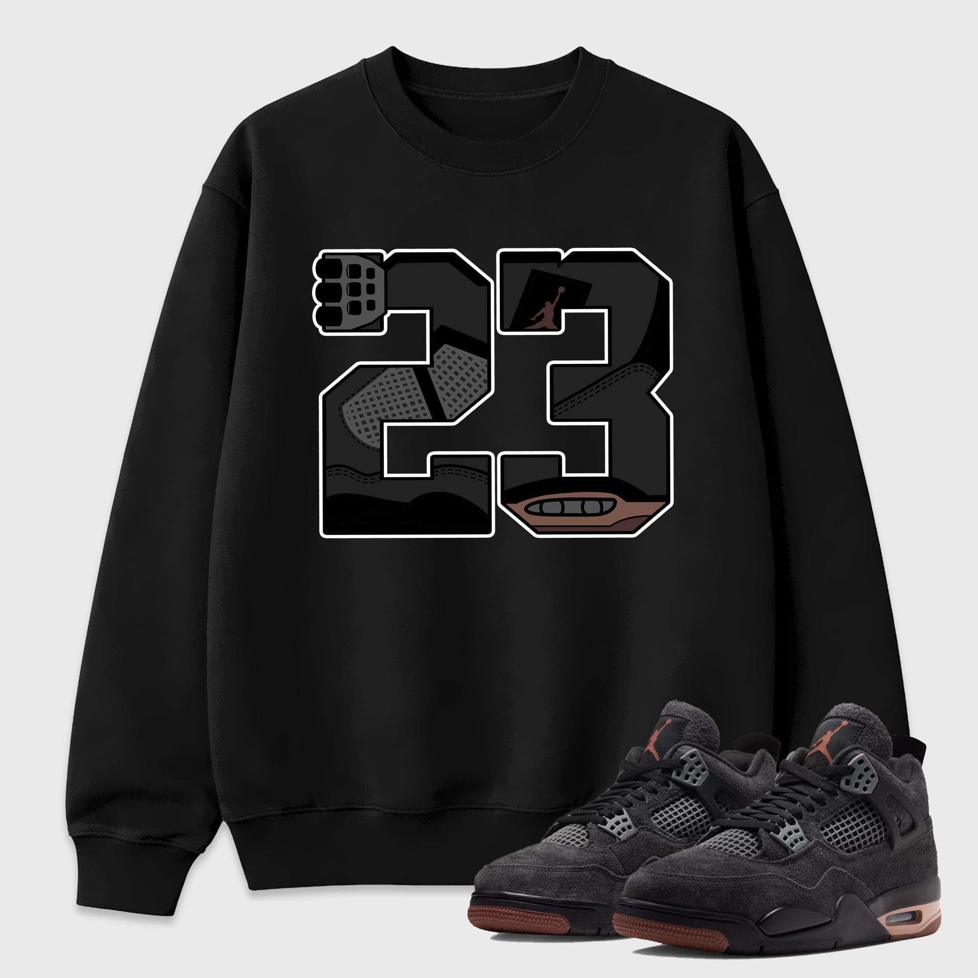 23 Graphic T-Shirt featuring original streetwear artwork designed to match the Air Jordan 4 London. Black 1 Graphic Tee.