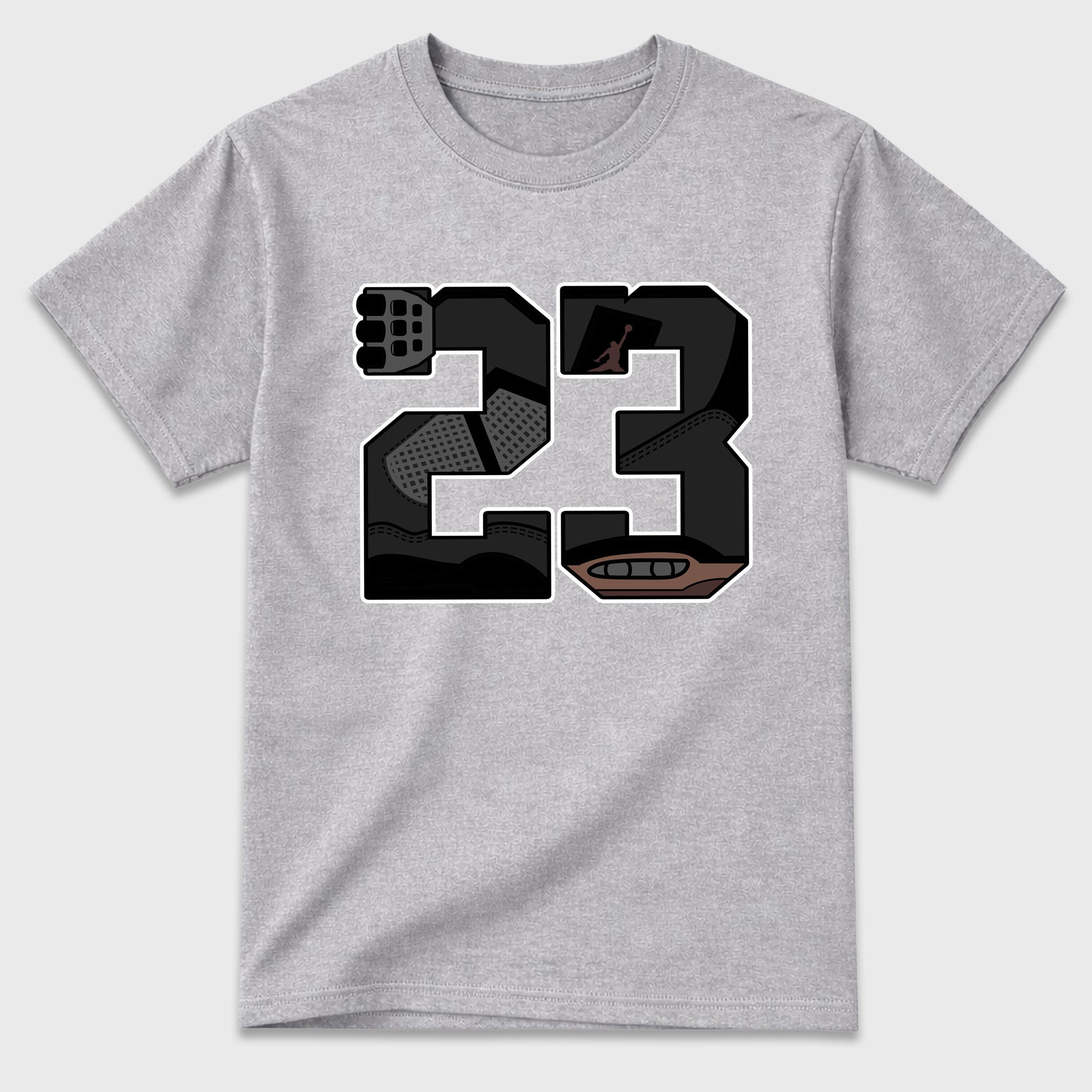 23 Graphic T-Shirt featuring original streetwear artwork designed to match the Air Jordan 4 London. Heather Grey 2 Graphic T-Shirt.