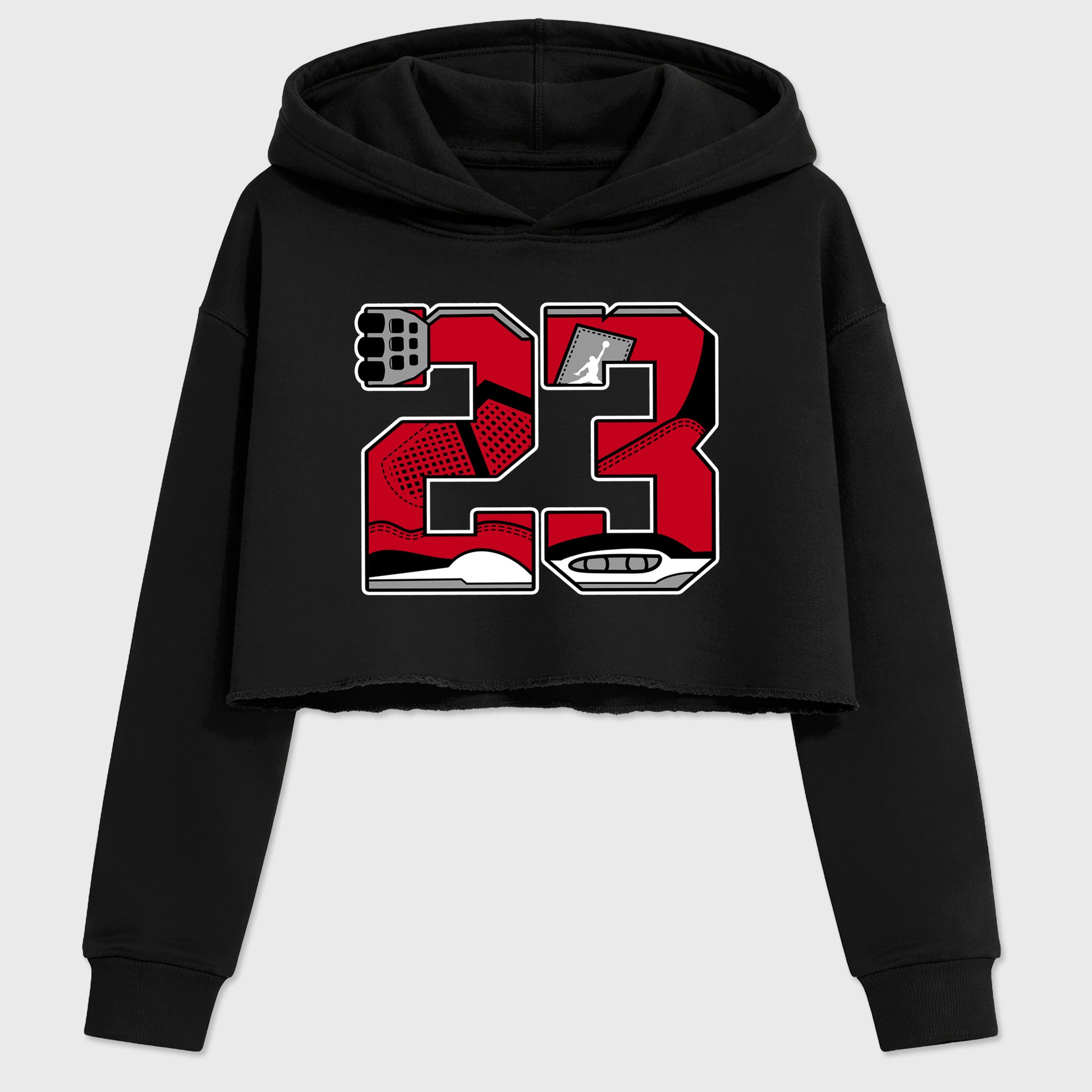 23 women’s crop tee designed to match the , featuring coordinated Black 2 options for a perfect streetwear vibe.