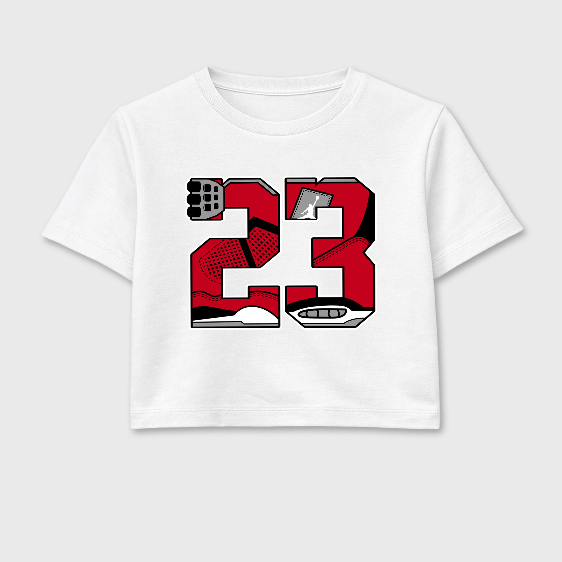 23 women’s crop tee designed to match the , featuring coordinated White 2 options for a perfect streetwear vibe.