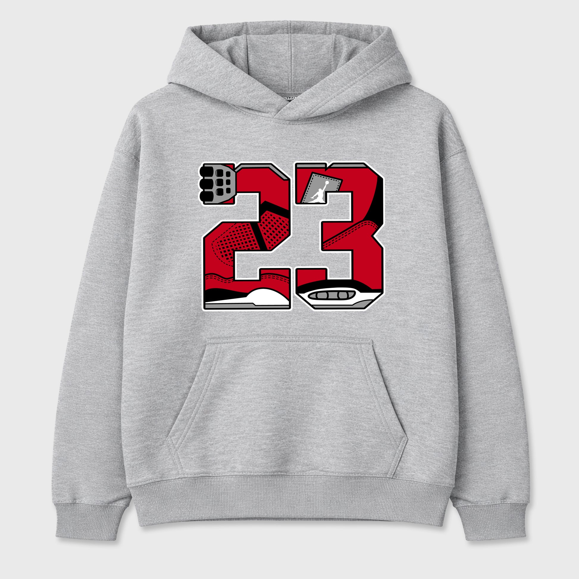 23 Graphic T-Shirt sneaker match tee designed for the , featuring coordinated color options for a perfect streetwear match. Heather Grey 2 shirt.