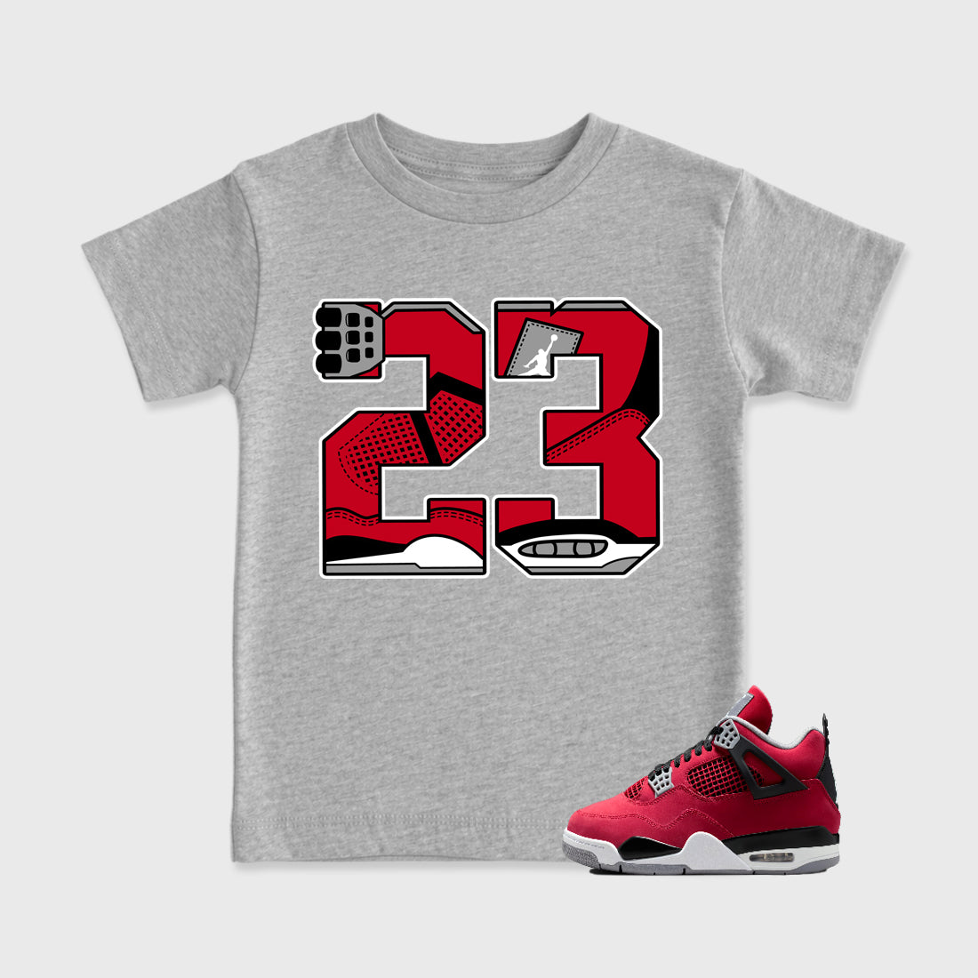 23 affordable baby and kids t-shirt designed to match the , featuring coordinated Heather Grey 1 options for the perfect little sneakerhead streetwear look.