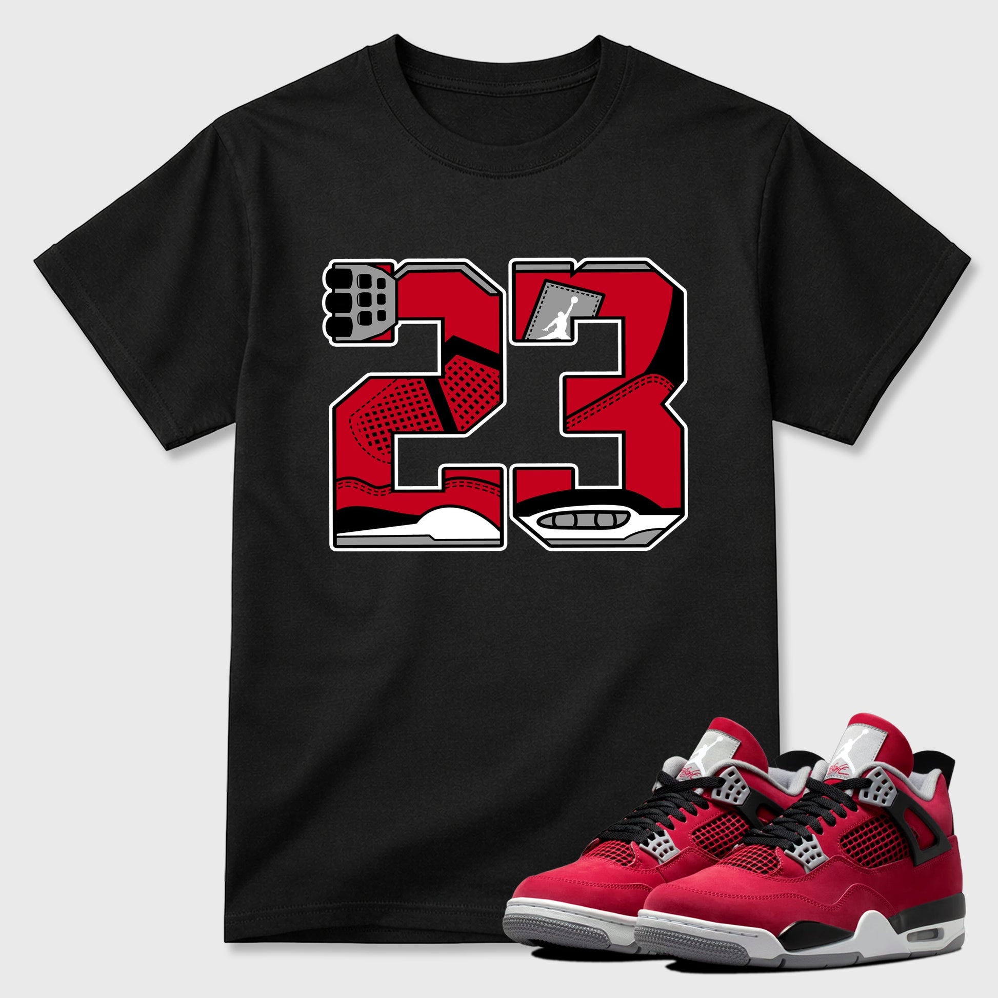 23 Graphic T-Shirt sneaker match tee designed for the , featuring coordinated color options for a perfect streetwear match. Black 1 shirt.