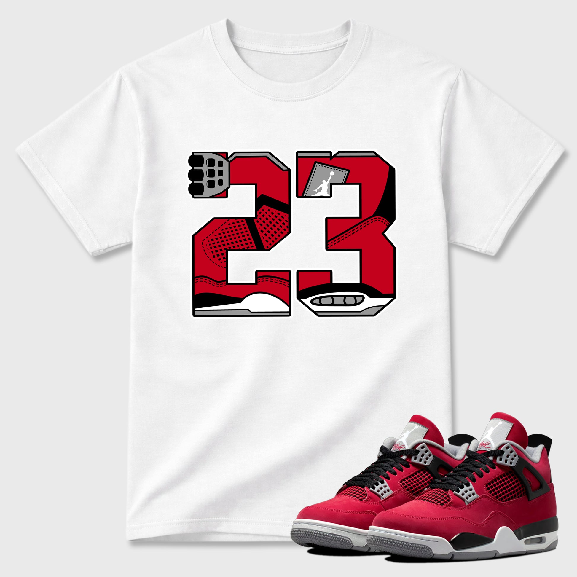 23 Graphic T-Shirt sneaker match tee designed for the , featuring coordinated color options for a perfect streetwear match. White 1 shirt.