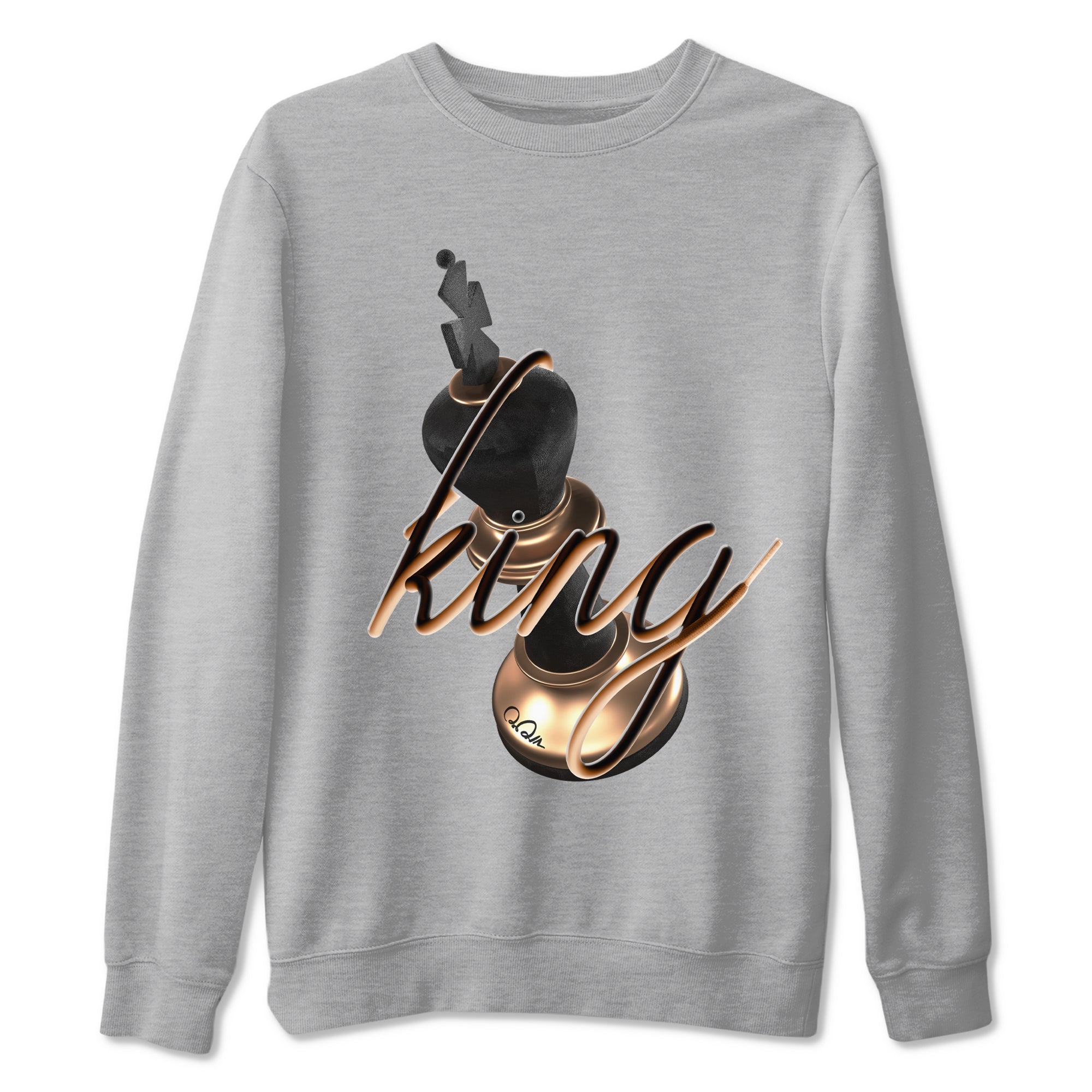 Foams One Metallic Copper shirts to match jordans 3D King sneaker match tees Air Foamposite One Metallic Copper match shoes to clothes SNRT Sneaker Tees unisex cotton Heather Grey 2 shirts