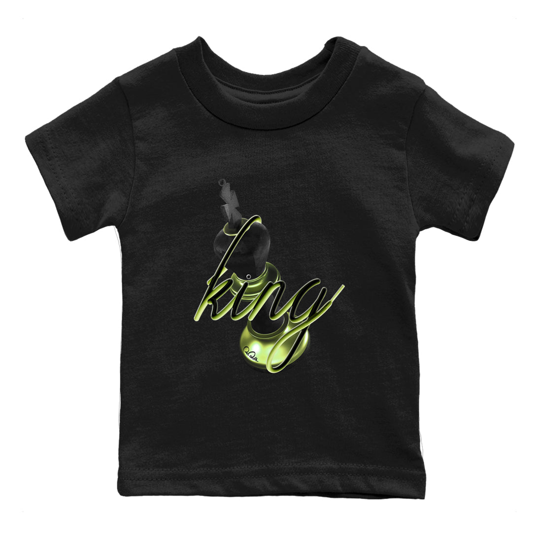 Sneaker match tees – Sneaker Tees To Match Air Foamposite One Pine Green Shoes – 3D King Kids T-Shirt Black 2