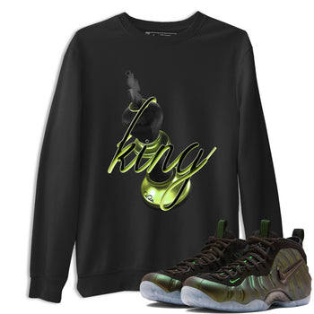Sneaker match tees – Sneaker Tees To Match Air Foamposite One Pine Green Shoes – 3D King Tee Black 1