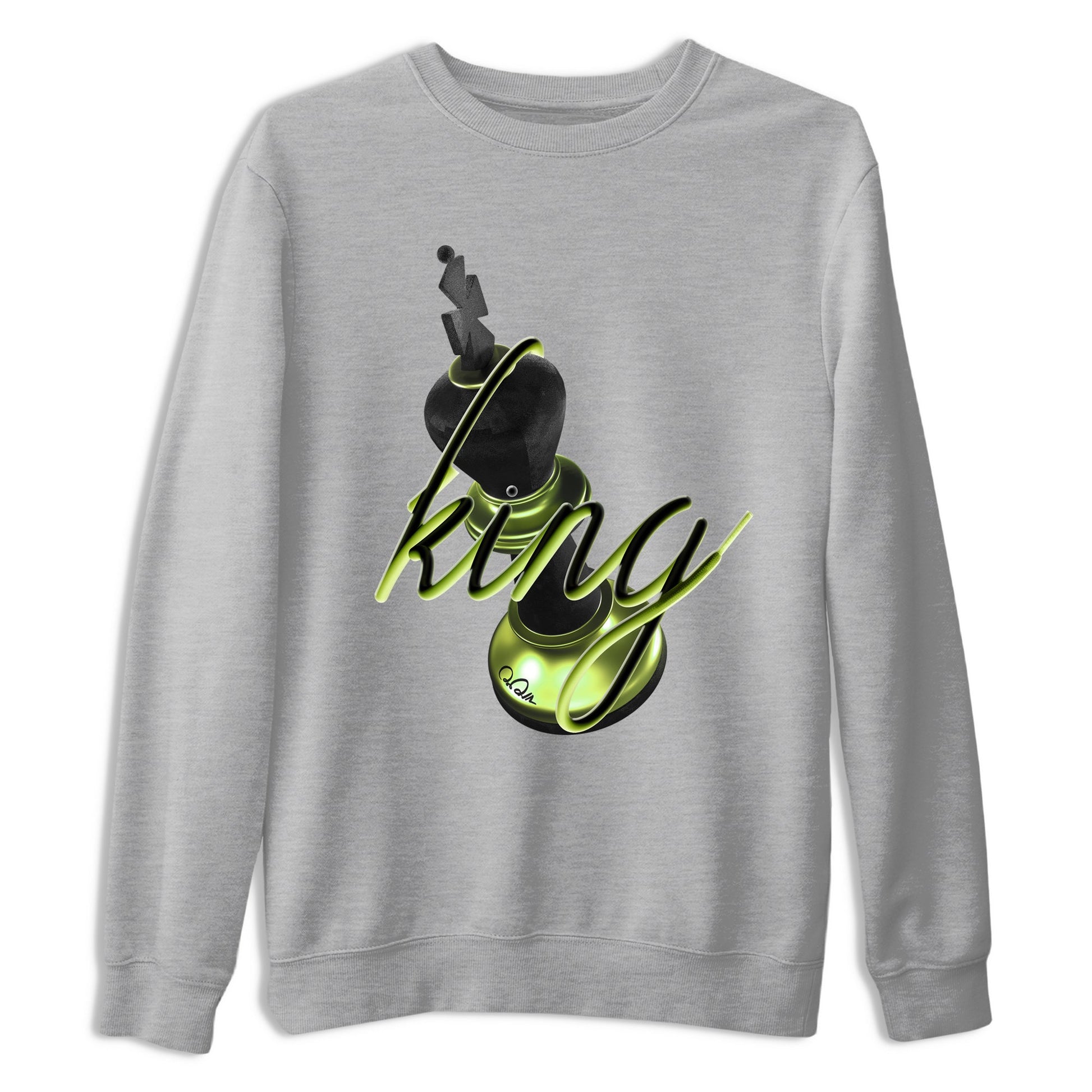 Sneaker match tees – Sneaker Tees To Match Air Foamposite One Pine Green Shoes – 3D King Tee Heather Grey 2