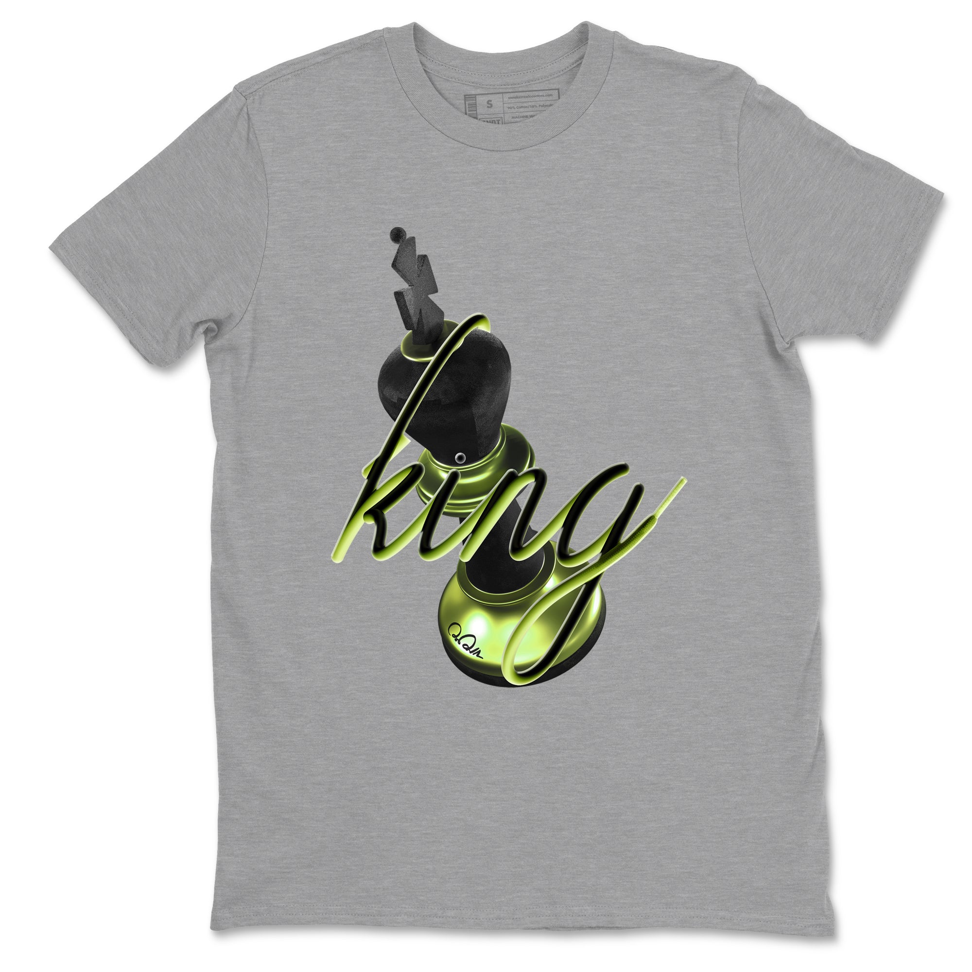 Sneaker match tees – Sneaker Tees To Match Air Foamposite One Pine Green Shoes – 3D King Tee Heather Grey 2