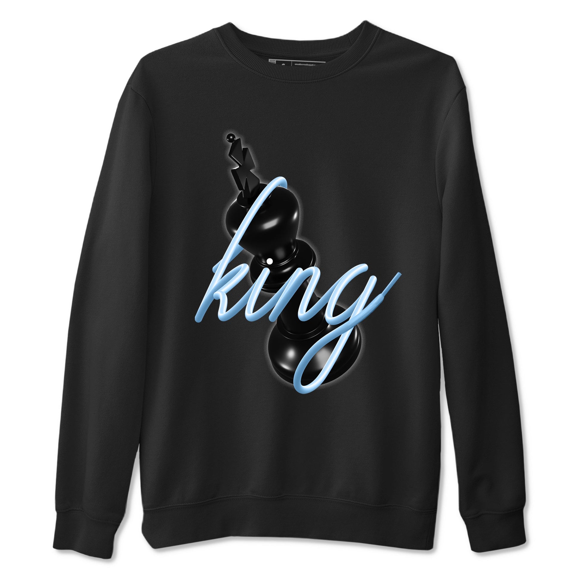 3D King sneaker match t-shirt styled to complete your fit with the Air Foamposite One Psychic Blue sneakers, shown in Black 2.
