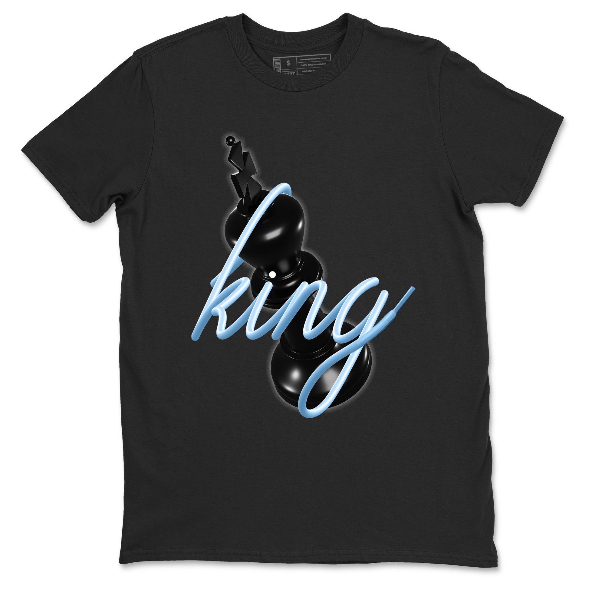 3D King sneaker match t-shirt styled to complete your fit with the Air Foamposite One Psychic Blue sneakers, shown in Black 2.