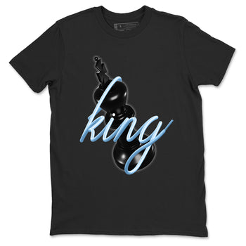 3D King sneaker match t-shirt styled to complete your fit with the Air Foamposite One Psychic Blue sneakers, shown in Black 2.