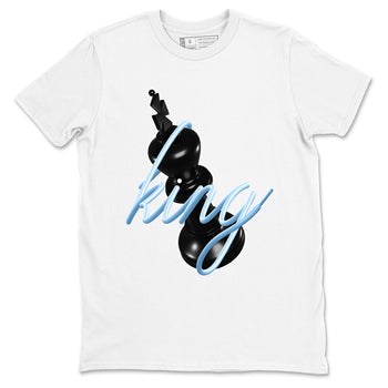 3D King sneaker match t-shirt styled to complete your fit with the Air Foamposite One Psychic Blue sneakers, shown in White 2.