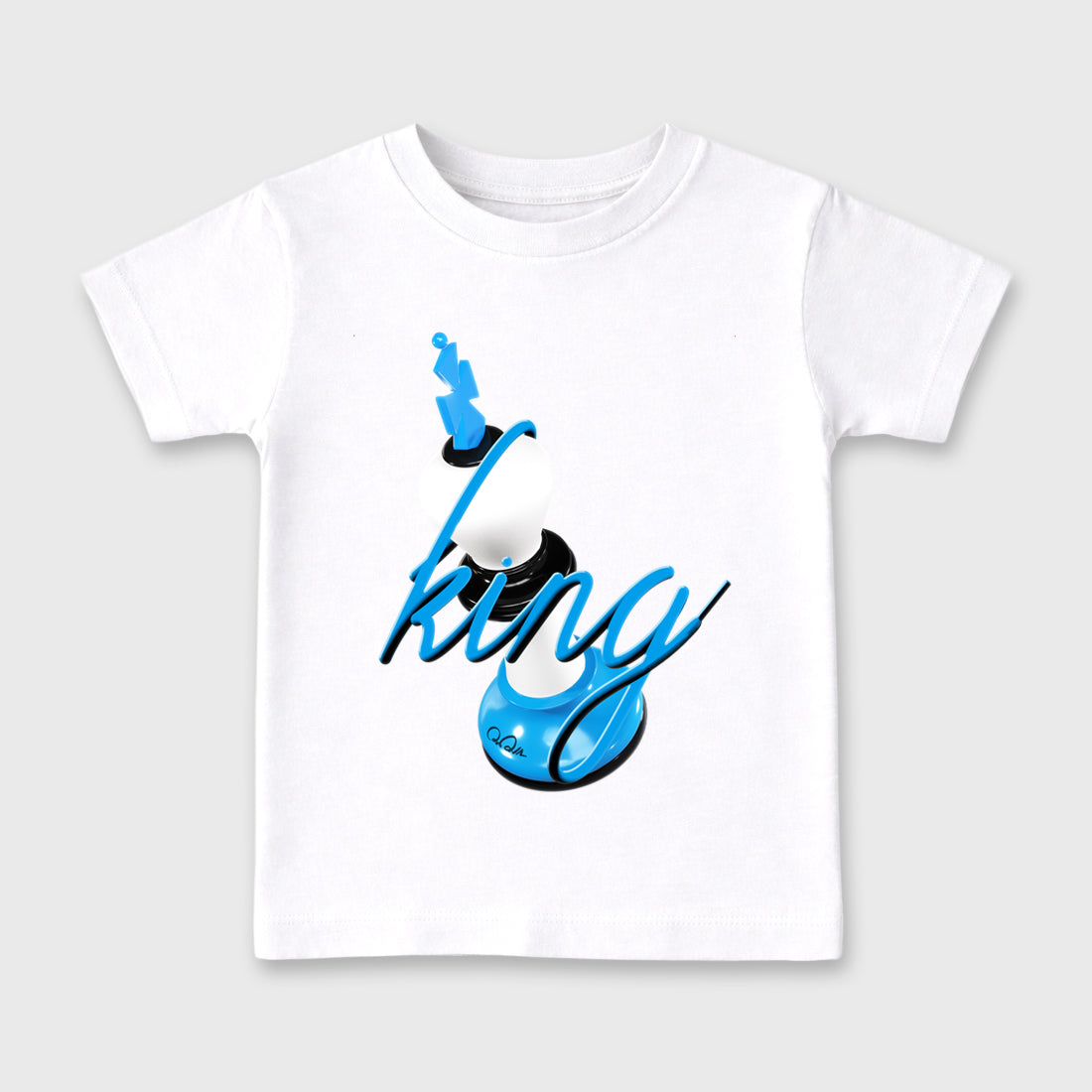 Best Sneakerfit Graphic Tee. Graphic Outfits. Sneaker Tees To Match Air Foamposite Pro University Blue Sneakers – 3D King Kids T-Shirt White 2