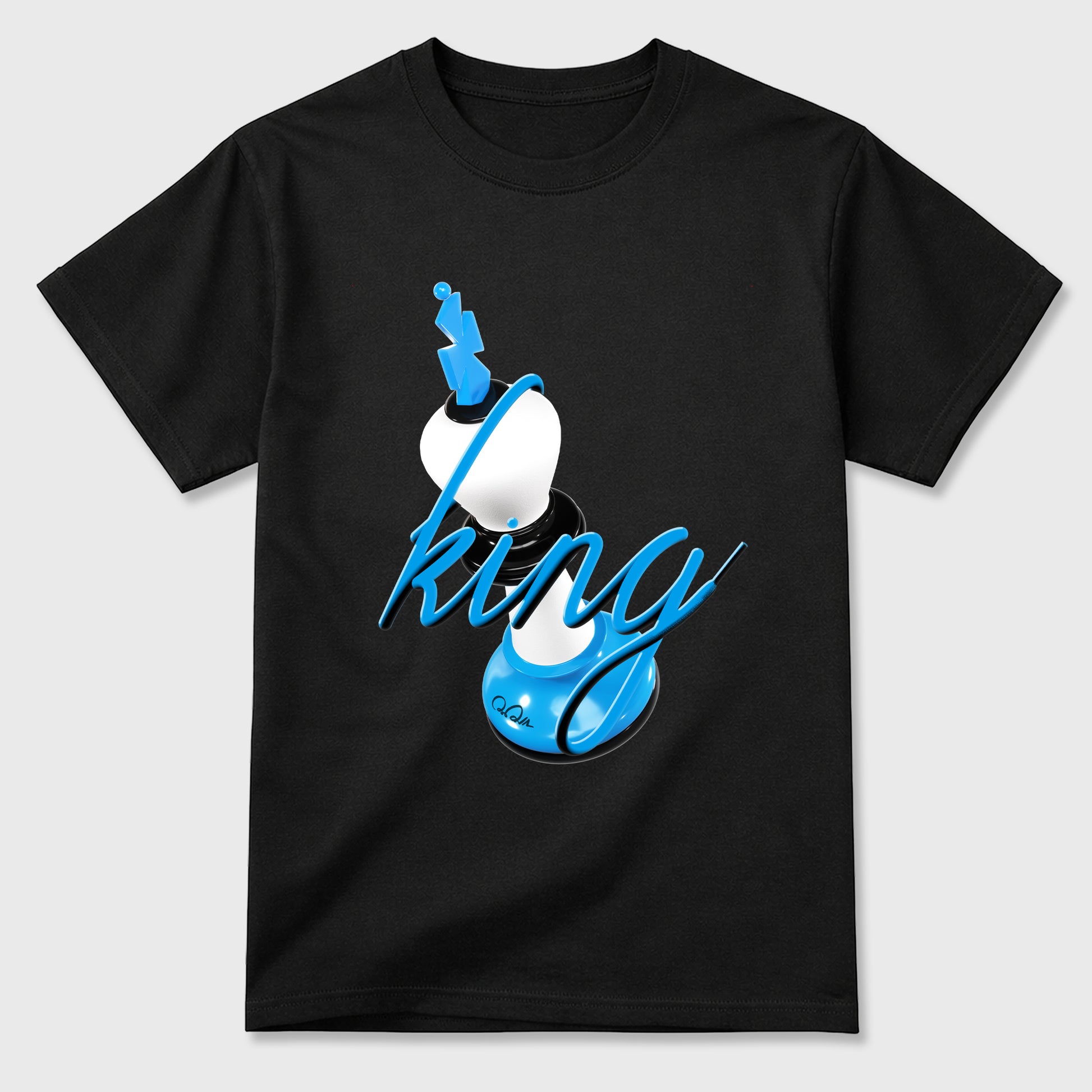 Best Sneakerfit Graphic Tee. Graphic Outfits. Sneaker Tees To Match Air Foamposite Pro University Blue Sneakers – 3D King Tee Black 2