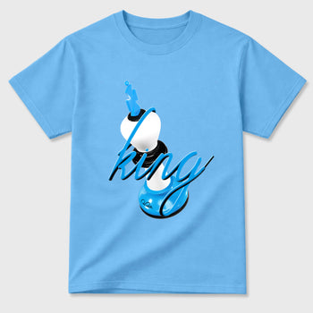 Best Sneakerfit Graphic Tee. Graphic Outfits. Sneaker Tees To Match Air Foamposite Pro University Blue Sneakers – 3D King Tee Carolina Blue 2