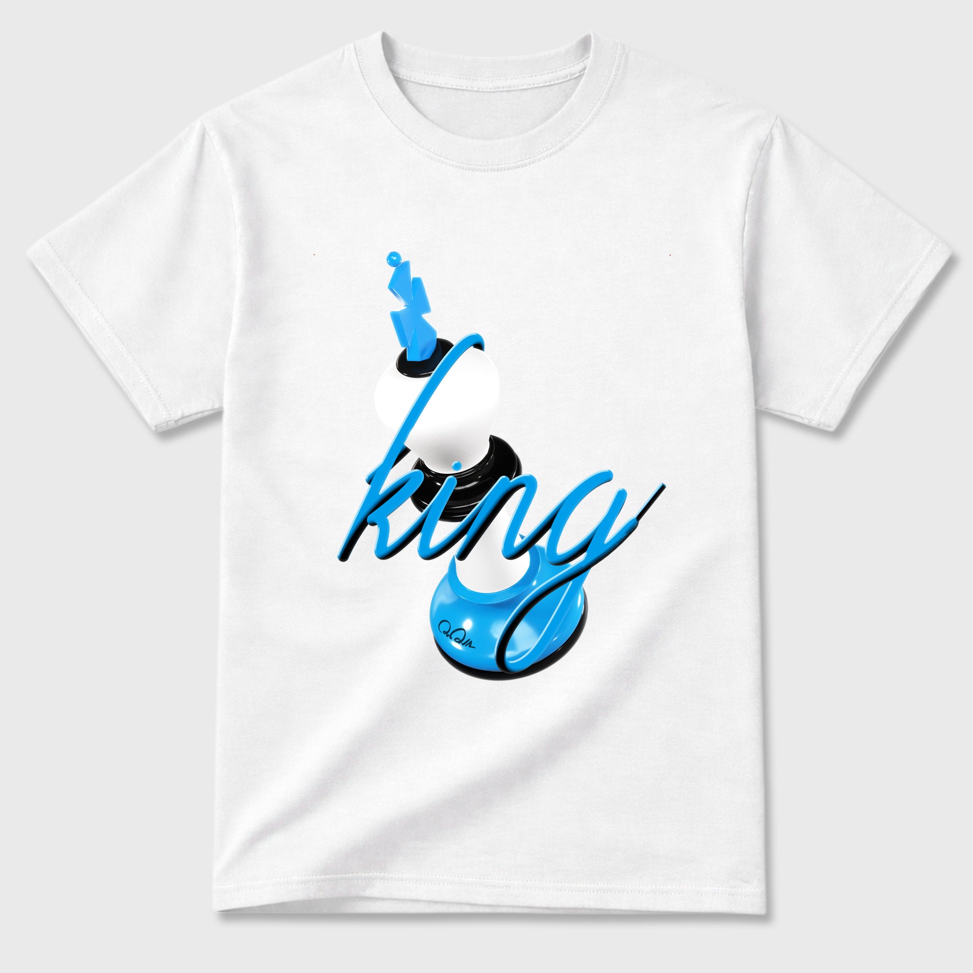 Best Sneakerfit Graphic Tee. Graphic Outfits. Sneaker Tees To Match Air Foamposite Pro University Blue Sneakers – 3D King Tee White 2
