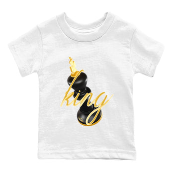 1s Black Metallic Gold shirts to match jordans 3D King sneaker match tees Air Jordan 1 Black Metallic Gold SNRT Sneaker Tees streetwear brand Baby and Youth White 2 cotton tee