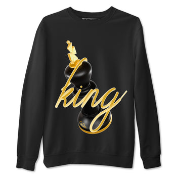 1s Black Metallic Gold shirts to match jordans 3D King sneaker match tees Air Jordan 1 Black Metallic Gold SNRT Sneaker Tees streetwear brand Black 2 unisex cotton tee