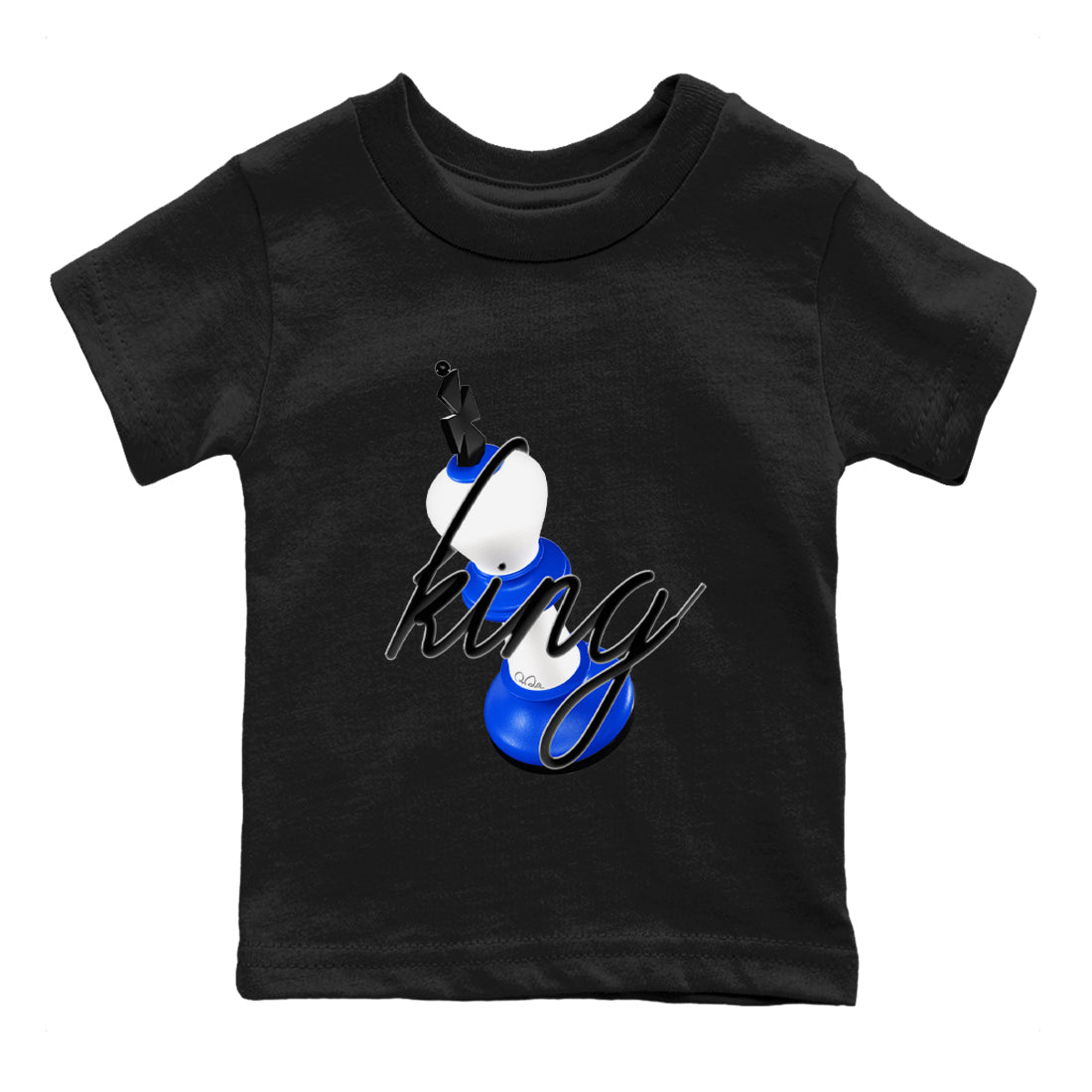 AJ1 Game Royal shirt to match jordans 3D King sneaker tees Air Jordan 1 Game Royal SNRT sneaker release tees baby toddler Black 2 cotton Shirt