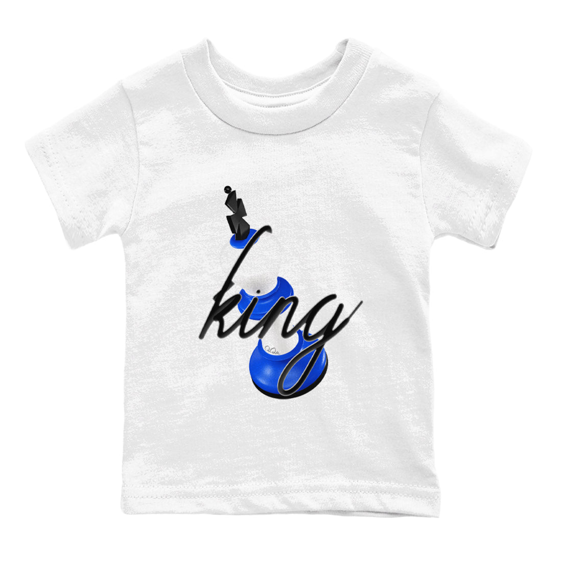 AJ1 Game Royal shirt to match jordans 3D King sneaker tees Air Jordan 1 Game Royal SNRT sneaker release tees baby toddler White 2 cotton Shirt