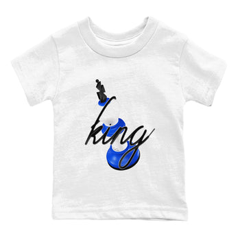 AJ1 Game Royal shirt to match jordans 3D King sneaker tees Air Jordan 1 Game Royal SNRT sneaker release tees baby toddler White 2 cotton Shirt