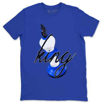 AJ1 Game Royal shirt to match jordans 3D King sneaker tees Air Jordan 1 Game Royal SNRT Sneaker Release Tees unisex cotton Royal Blue 2 crew neck shirt