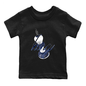 1s Midnight Navy shirts to match jordans 3D King sneaker match tees Air Jordan 1 Midnight Navy match shoes to clothes SNRT Sneaker Tees Youth Baby Black 2 tee