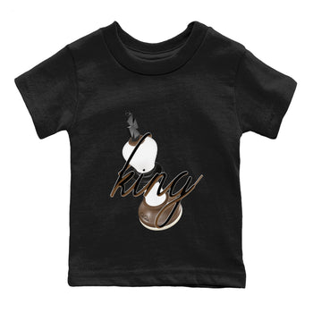 1s Low OG Mocha shirts to match jordans 3D King sneaker match tees Air Jordan 1 Mocha match shoes to clothes SNRT Sneaker Tees Youth Baby Black 2 tee