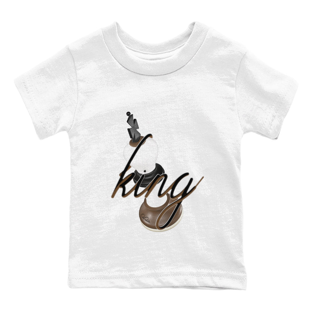 1s Low OG Mocha shirts to match jordans 3D King sneaker match tees Air Jordan 1 Mocha match shoes to clothes SNRT Sneaker Tees Youth Baby White 2 tee