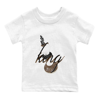 1s Low OG Mocha shirts to match jordans 3D King sneaker match tees Air Jordan 1 Mocha match shoes to clothes SNRT Sneaker Tees Youth Baby White 2 tee
