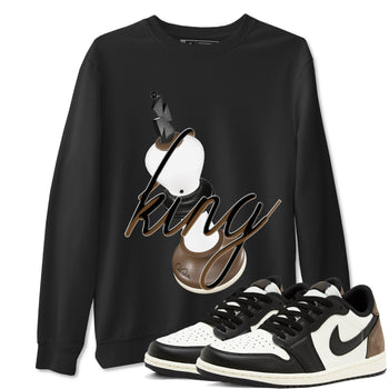 1s Low OG Mocha shirts to match jordans 3D King sneaker match tees Air Jordan 1 Mocha match shoes to clothes SNRT Sneaker Tees unisex cotton Black 1 shirts