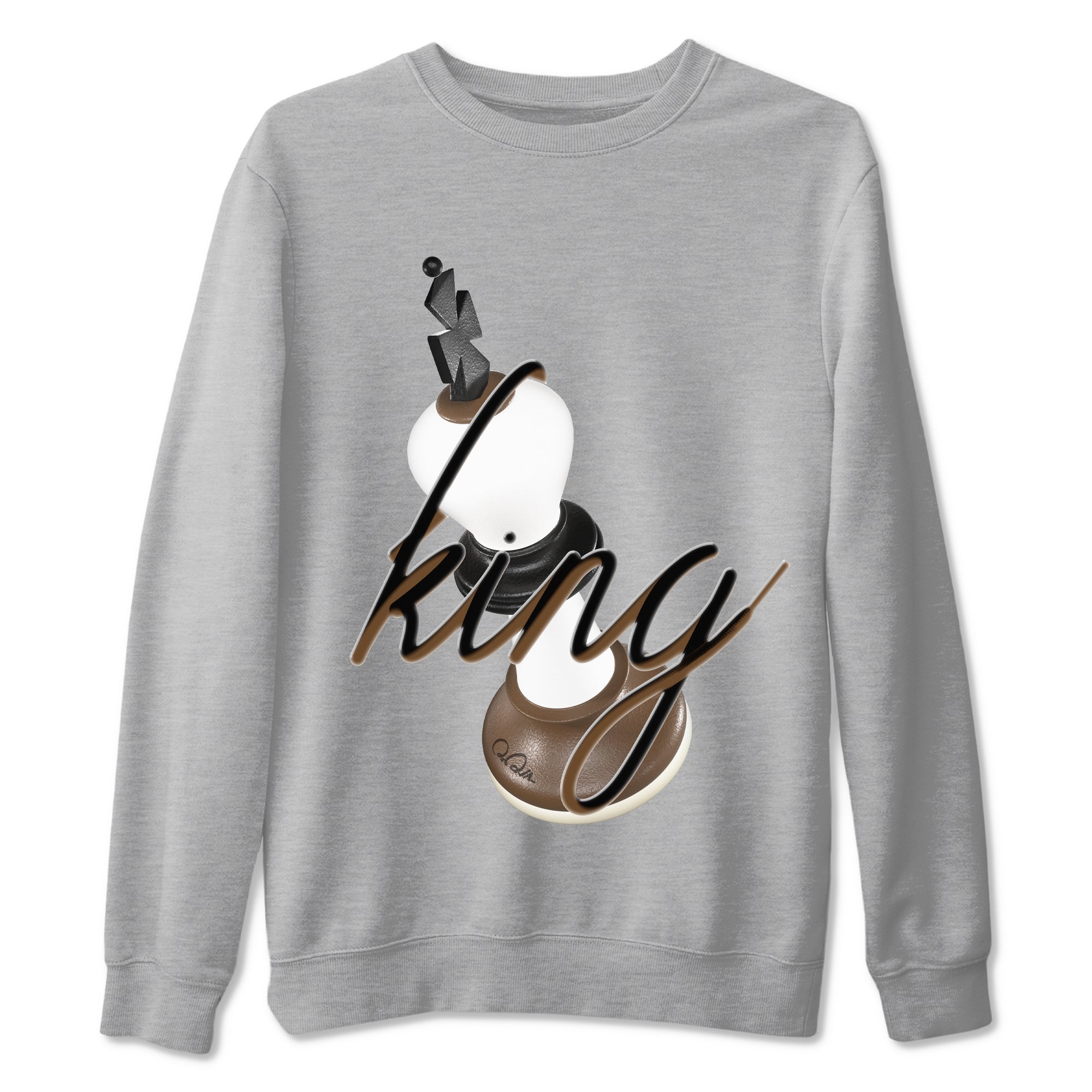 1s Low OG Mocha shirts to match jordans 3D King sneaker match tees Air Jordan 1 Mocha match shoes to clothes SNRT Sneaker Tees unisex cotton Heather Grey 2 shirts