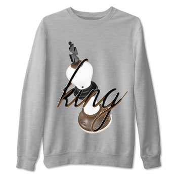 1s Low OG Mocha shirts to match jordans 3D King sneaker match tees Air Jordan 1 Mocha match shoes to clothes SNRT Sneaker Tees unisex cotton Heather Grey 2 shirts