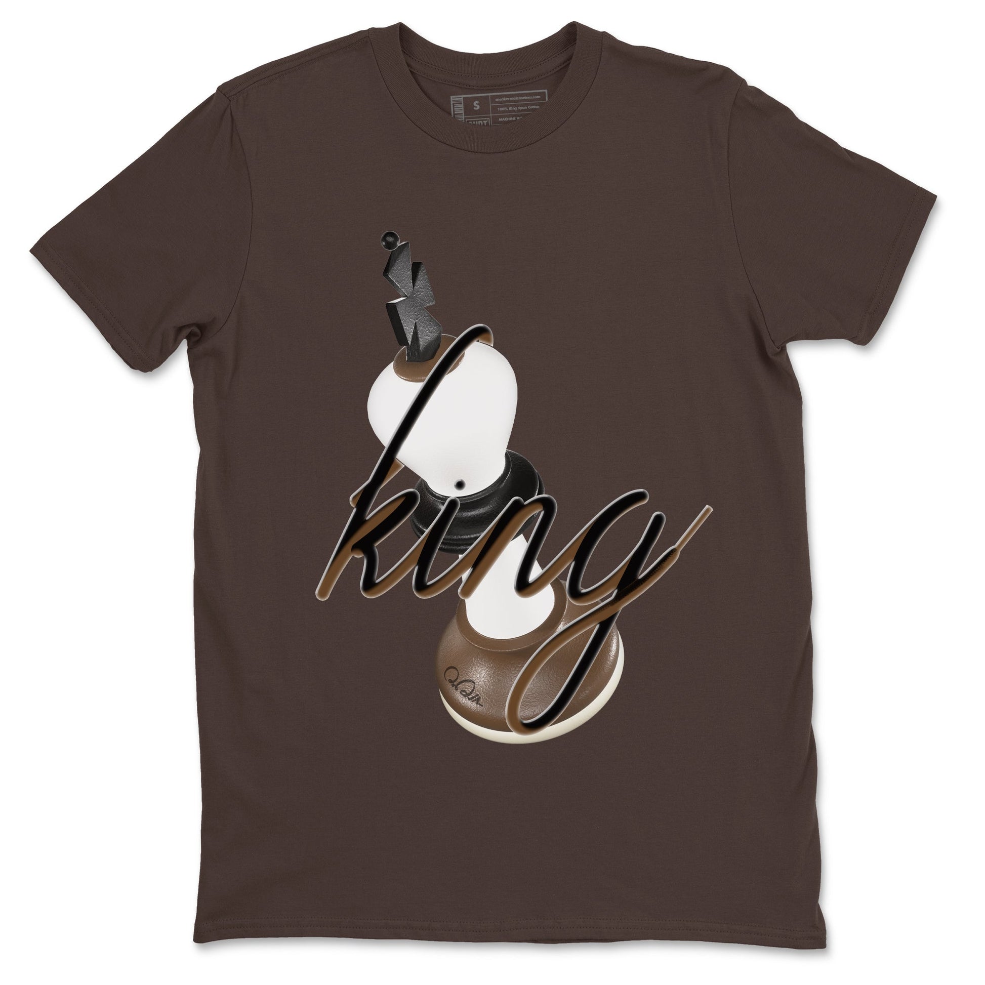 1s Low OG Mocha shirts to match jordans 3D King sneaker match tees Air Jordan 1 Mocha match shoes to clothes SNRT Sneaker Tees unisex cotton Dark Chocolate 2 shirts