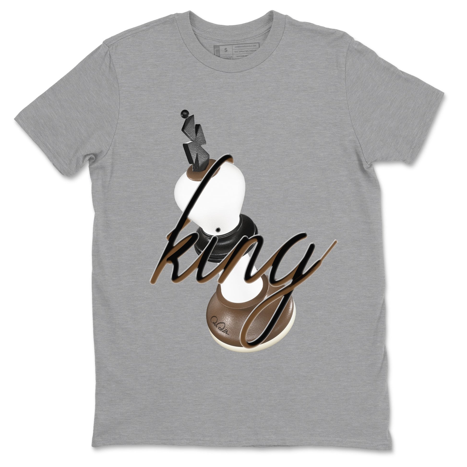 1s Low OG Mocha shirts to match jordans 3D King sneaker match tees Air Jordan 1 Mocha match shoes to clothes SNRT Sneaker Tees unisex cotton Heather Grey 2 shirts